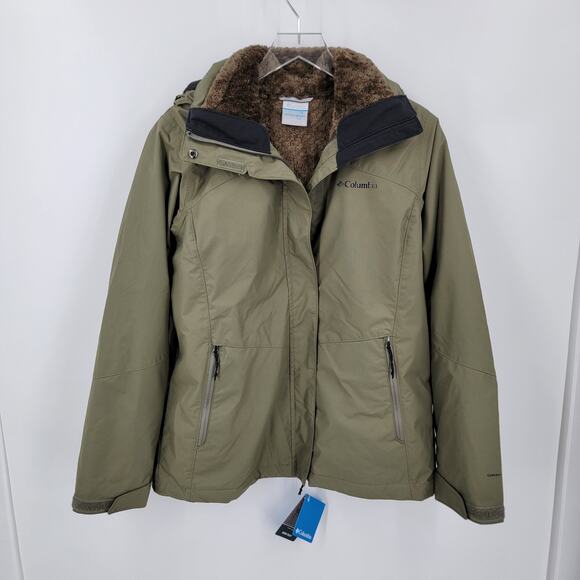 Columbia Jacket Womens Medium Stone Green Bugaboo II Fleece Interchange Jacket - Picture 1 of 16